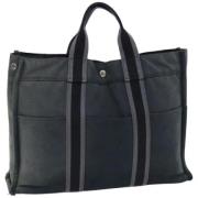 Hermès Vintage Pre-owned Canvas handvskor Black, Dam