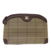 Burberry Vintage Pre-owned Canvas kuvertvskor Brown, Dam