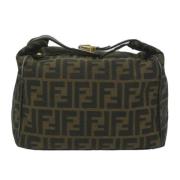 Fendi Vintage Pre-owned Canvas handvskor Black, Dam