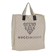 Gucci Vintage Pre-owned Canvas totevskor Beige, Dam