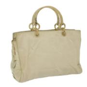 Prada Vintage Pre-owned Nylon handvskor Beige, Dam