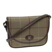 Burberry Vintage Pre-owned Canvas axelremsvskor Beige, Dam