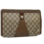 Gucci Vintage Pre-owned Canvas kuvertvskor Beige, Dam