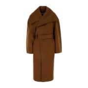 JW Anderson Brun Ull Oversize Kappa Brown, Dam