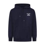 Drole de Monsieur Herr Hoodie med Slogan Blue, Herr