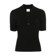 Courrèges Svarta T-shirts Polos för kvinnor Black, Dam