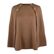 Stenströms Mary Ullcape Beige Guld Knappar Brown, Dam