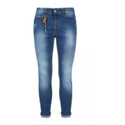 YES ZEE Blå Slim Fit Bomulls Jeans Blue, Herr