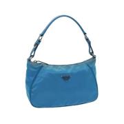 Prada Vintage Pre-owned Nylon prada-vskor Blue, Dam