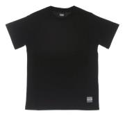 Propaganda Svart Tee med Broderad Label Black, Herr