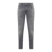 7 For All Mankind Slim Fit Jeans - Mörkblå Gray, Herr