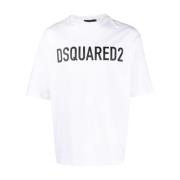 Dsquared2 Vita T-shirts & Polos för män White, Herr