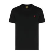 Polo Ralph Lauren Svart Crewneck T-shirt med Pony Broderi Black, Herr