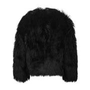 Tom Ford Svart Shearling Pälsjacka Black, Dam