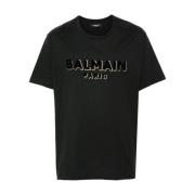 Balmain Svarta T-shirts & Polos Aw24 Black, Herr