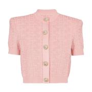 Balmain Rosa Outerwear för Kvinnor Aw24 Pink, Dam