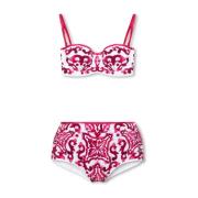 Dolce & Gabbana Tryckt bikini Pink, Dam