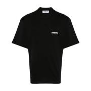 Fiorucci Svart Logo Print Crewneck T-shirt Black, Herr