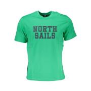 North Sails Grön Bomull Logo Print T-shirt Green, Herr