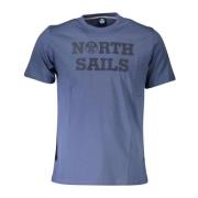 North Sails Modern Grafiskt Tryck Bomull Tee Blue, Herr