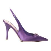 Valentino Garavani Slingback Klack Sandaler Purple, Dam