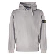 Stone Island Grå Bomull Huvtröja med Logotyp Gray, Herr