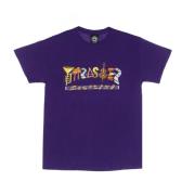 Thrasher Lila Logo Tee Kortärmad Purple, Unisex