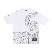 Dolly Noire Kinesisk Mur Kontur T-shirt Vit White, Herr