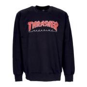 Thrasher Svart/Röd Crewneck Sweatshirt Black, Herr