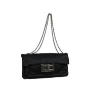 Chanel Vintage Pre-owned Satin chanel-vskor Black, Dam