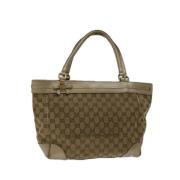 Gucci Vintage Pre-owned Canvas gucci-vskor Beige, Dam