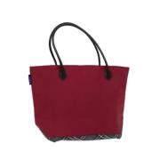 Burberry Vintage Pre-owned Nylon totevskor Red, Dam