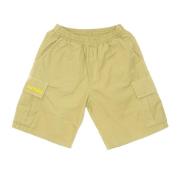 Iuter Cargo Shorts Beige Bomull Elastisk Midja Beige, Herr