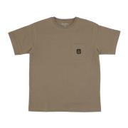 RefrigiWear Taupe Crew-Neck Tee med Ficka Brown, Herr