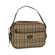 Burberry Vintage Pre-owned Bomull axelremsvskor Beige, Dam