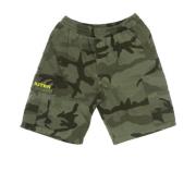 Iuter Camo Cargo Shorts Lättviktsbomull Green, Herr