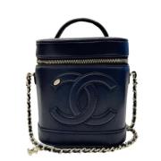 Chanel Vintage Pre-owned Laeder handvskor Blue, Dam