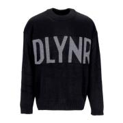 Dolly Noire Svart Crew-neck Sweater med Logo Broderi Black, Herr