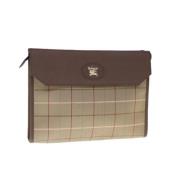 Burberry Vintage Pre-owned Bomull kuvertvskor Brown, Dam