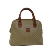 Celine Vintage Pre-owned Canvas handvskor Beige, Dam