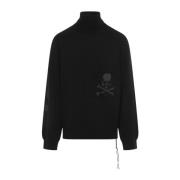 Mastermind World Svart Patchwork Turtleneck Tröja Black, Herr