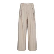 Co'Couture Veckad Byxor 199-Bone Beige, Dam