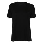 MM6 Maison Margiela Avslappnad Bomull T-shirt Black, Dam