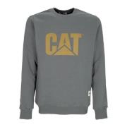 CAT Logo Crewneck Sweatshirt Gray, Herr