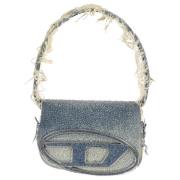 Diesel Blå Crossbody-väska med Kristallutsmyckningar Blue, Dam