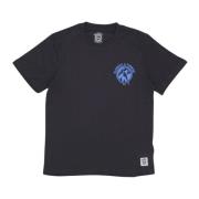 Element Bomull Tee med Broderade Logotyper Black, Herr