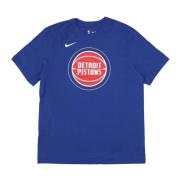 Nike Detroit Pistons Logo Tee Shirt Blue, Herr