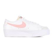 Nike Låg Plattforms Sneaker Vit/Rosa White, Dam