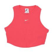 Nike Essential Rib Crop Tank i Aster Pink Pink, Dam