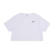 Nike Rib Jersey Top i Photon Dust Gray, Dam